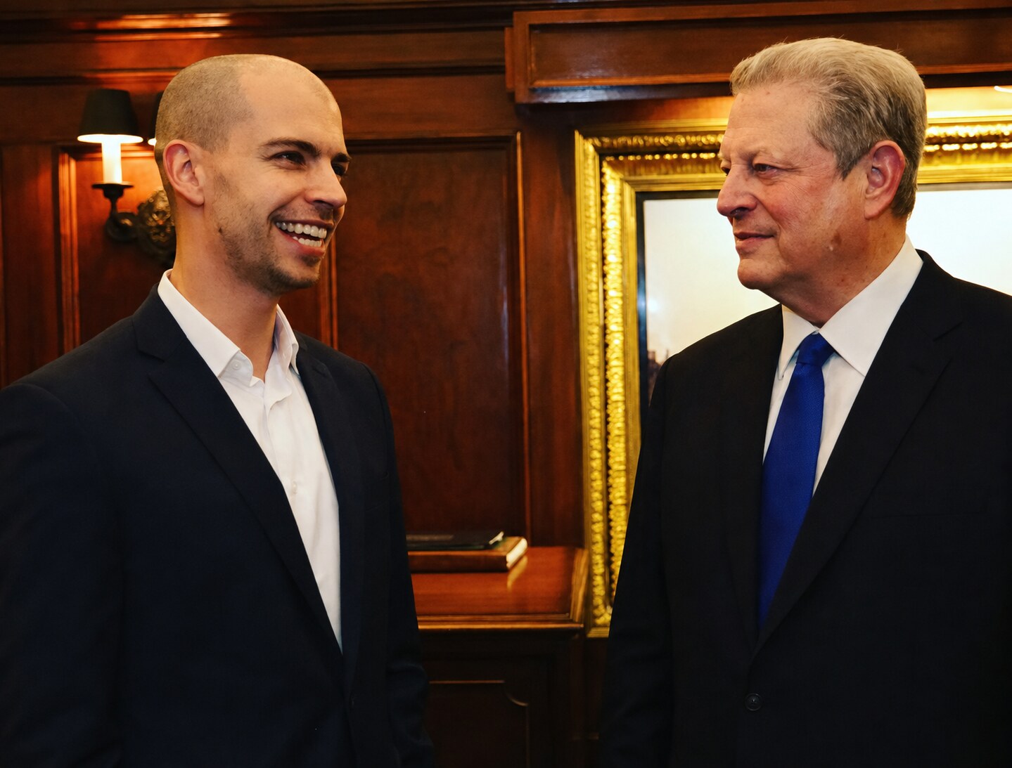 Dagomar Degroot speaking with Al Gore